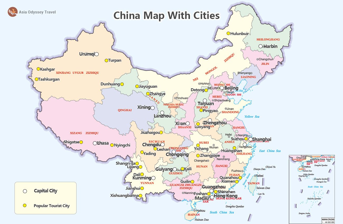 CHINA Classic Highlights Route Map